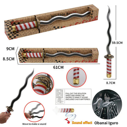 Demon Slayer Mini Nichirin Sword Metal Replica, Kimetsu No Yaiba Hashira Katana Model with Scabbard, Anime Weapon Collection Desk Ornament, Mini Katana Toy Gift for Demon Slayer Fans