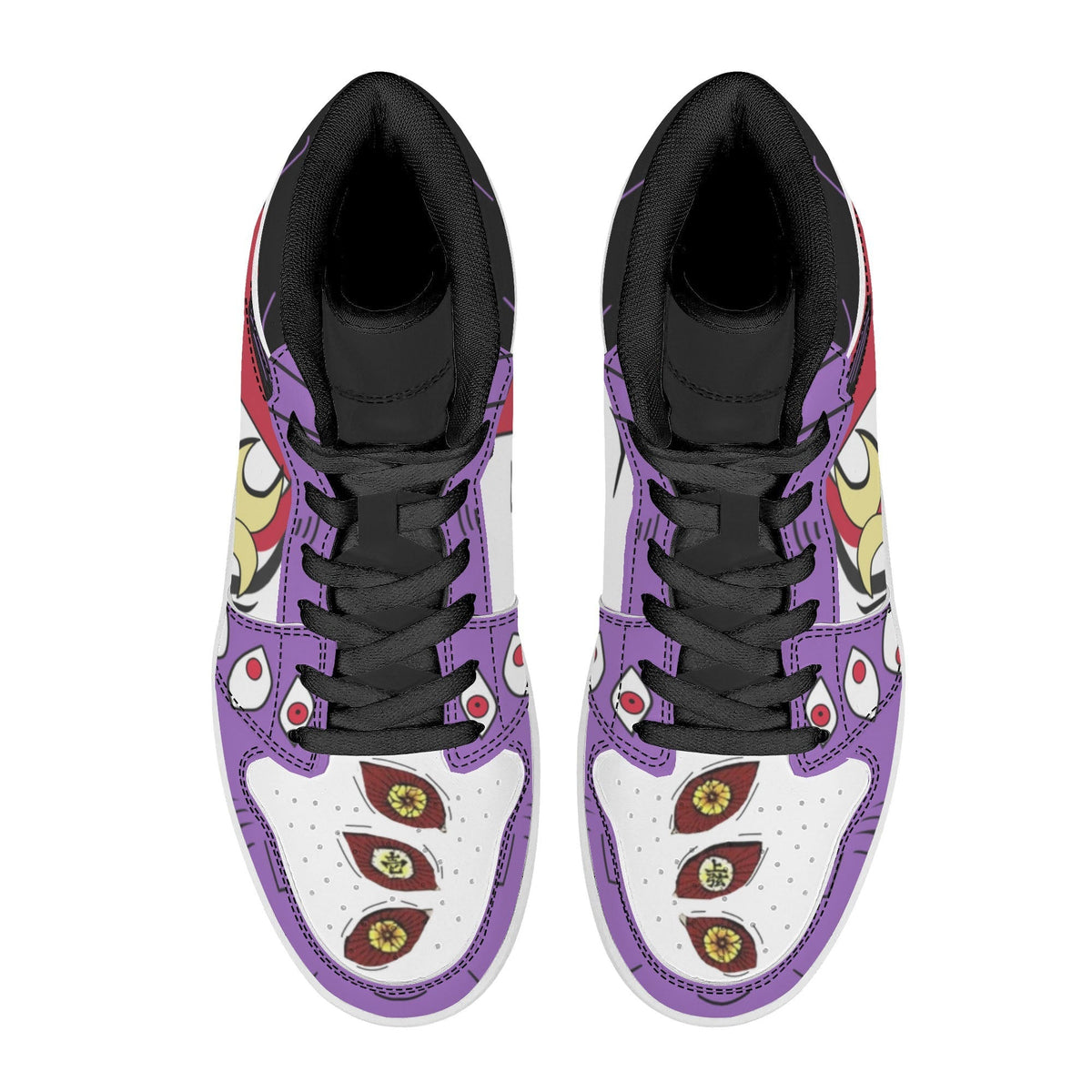 Demon Slayer Kokushibo Anime High Top Sneakers, Upper Moon One Kokushibo Printed Casual Shoes, Anime Cosplay Streetwear Footwear, Demon Slayer Merch Sneakers Gift for Anime Fans