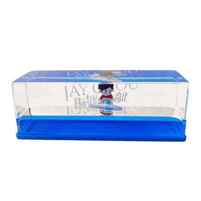 Liquid Wave Ship Resin Desk Ornament, Floating Boat in Fluid Sea Paperweight, Acrylic Dynamic Ocean Wave Ship Display Decor, Unique Nautical Souvenir Gift for Desk Home Decoration