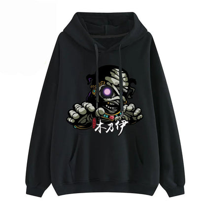 Naruto Anime Graphic Hoodie Unisex, Classic Naruto Character Print Pullover Hooded Sweatshirt, Casual Long Sleeve Hoodie with Kangaroo Pocket, Naruto Fan Streetwear Gift