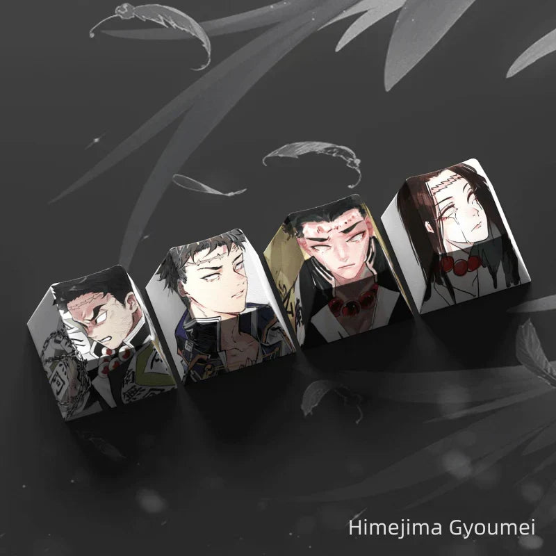 Demon Slayer Anime 1U Custom Keycap, 5-Sided Dye Sublimation PBT Keycap, Cherry MX Profile Artisan Character Keycaps, Replacement Key Cap for MX Switch Mechanical Keyboard, Anime Gaming Decor Fan Gift