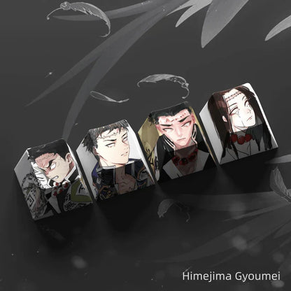 Demon Slayer Anime 1U Custom Keycap, 5-Sided Dye Sublimation PBT Keycap, Cherry MX Profile Artisan Character Keycaps, Replacement Key Cap for MX Switch Mechanical Keyboard, Anime Gaming Decor Fan Gift
