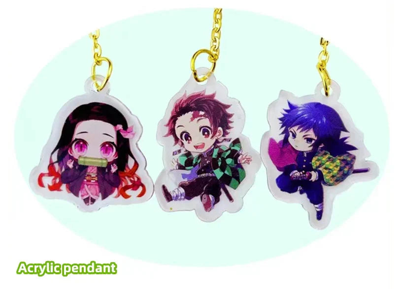 Demon Slayer Quicksand Acrylic Bookmark, Anime Tanjiro Nezuko Zenitsu Inosuke Glitter Liquid Floating Bookmark, Cute Character Pendant Book Marker, Reading Page Holder, Demon Slayer Fan Collectible Gift
