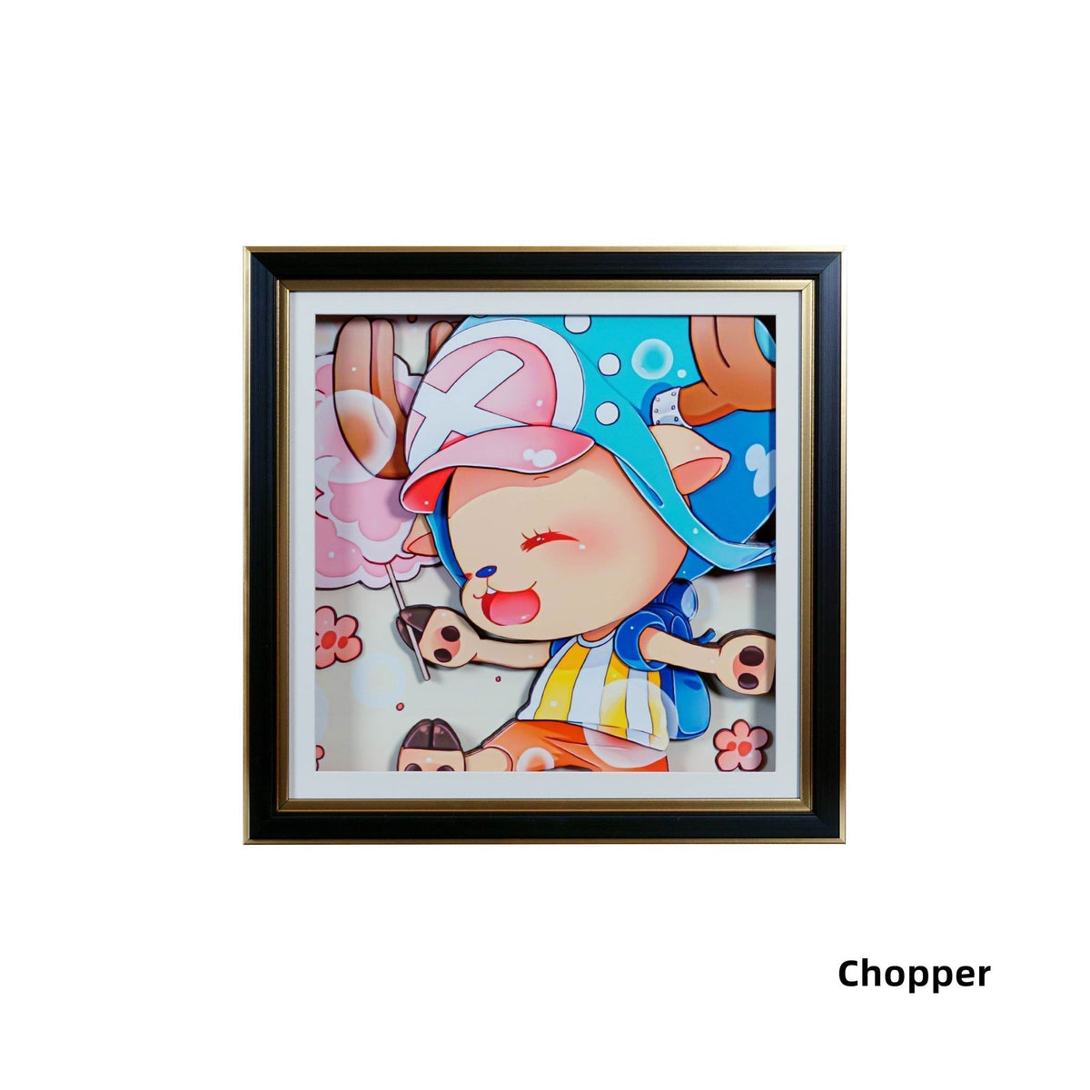 One Piece Monkey D. Luffy Nika Form 3D Paper Carving Art Frame, Anime Handcrafted Layered Paper Cut Wall Art Decor, Framed Anime Poster Desktop Display Painting, Collectible Wall Decoration Gift for One Piece Fans