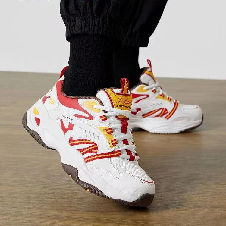 Demon Slayer Rengoku Kyojuro Themed Chunky Sneakers, Anime Flame Pattern Dad Shoes, Women’s Thick Sole Platform Walking Shoes, Non Slip Casual Sports Trainer, Cosplay Daily Wear Sneaker for Anime Fans
