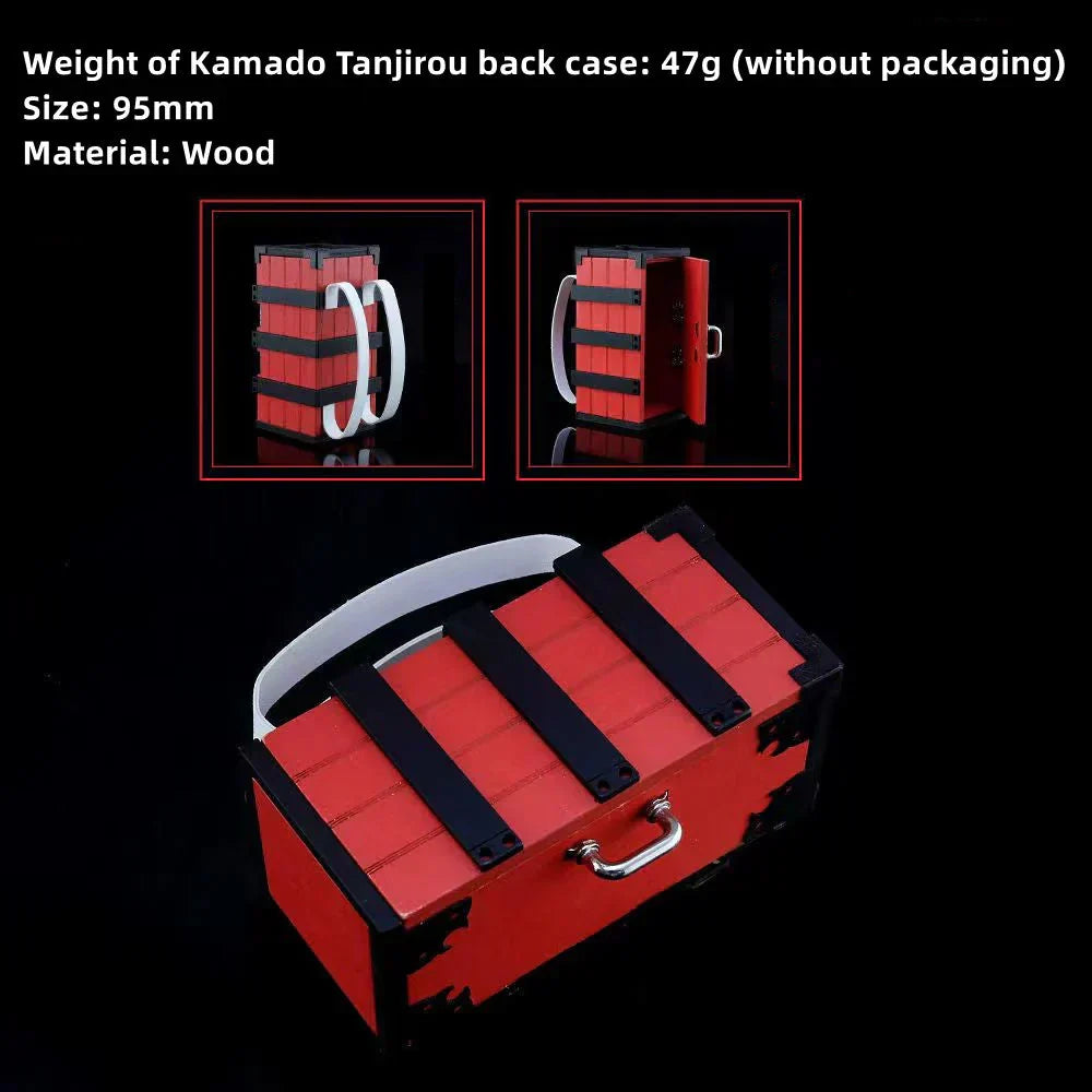 Demon Slayer Nezuko Wooden Box Backpack, Kimetsu No Yaiba Anime Cosplay Nezuko Box Bag, Unique Wooden Crate Shape Shoulder Bag, Anime Fan Collectible Cosplay Prop Gift