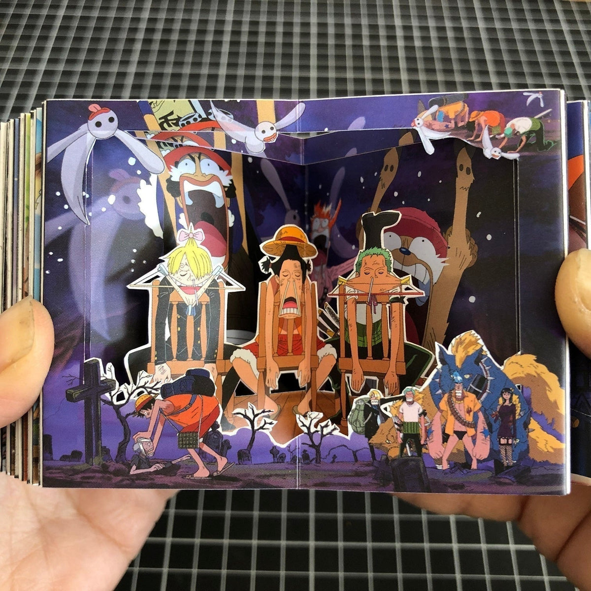 One Piece 3D Paper Scene Book DIY Cutting Model Kit, Anime Layered Paper Art Craft, Handmade Paper Cut Diorama, Desktop Display Decoration, Creative Gift for One Piece Fans