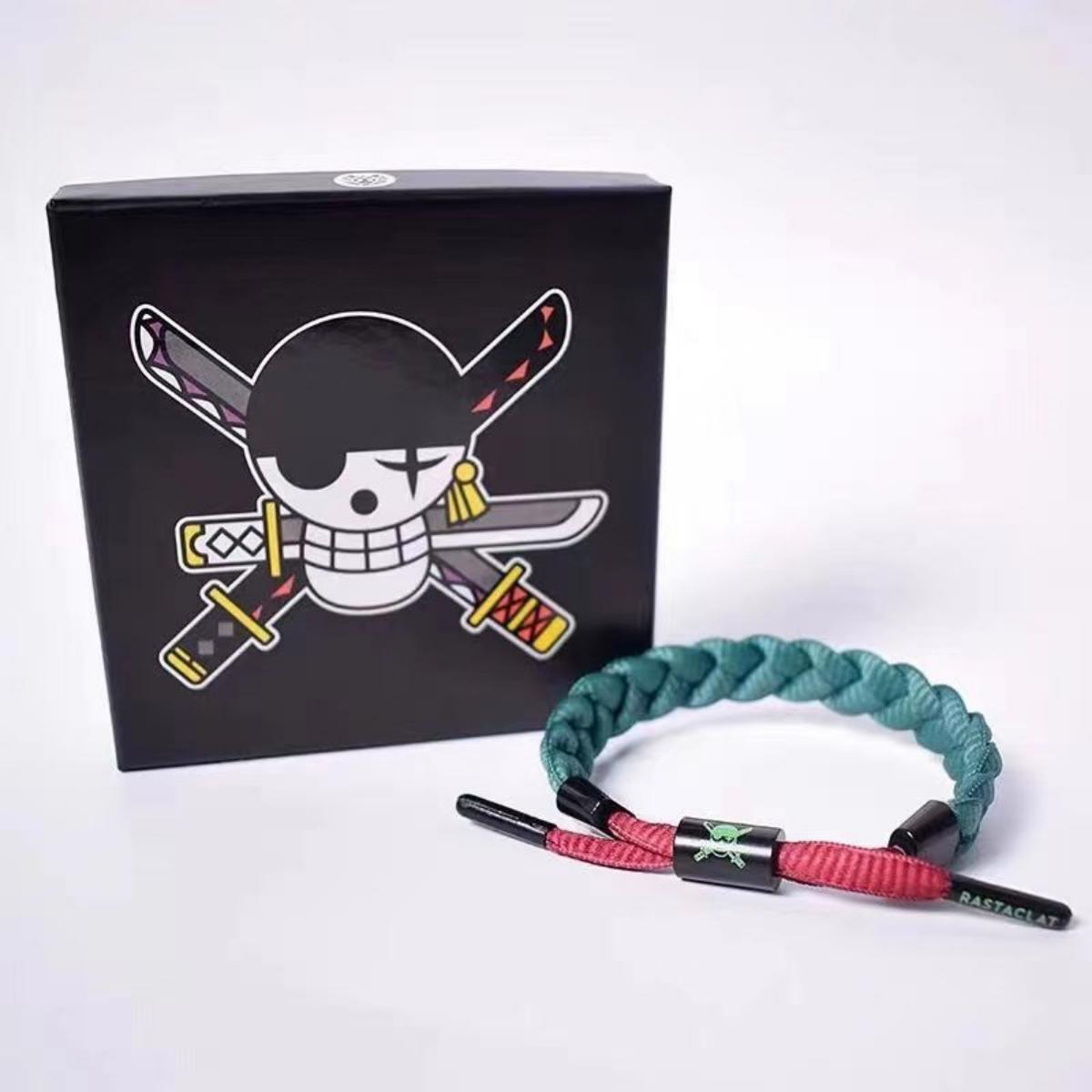 One Piece Anime Braided Bracelet, Straw Hat Pirates Woven Rope Wristband, Adjustable Character Themed Bracelets, One Piece Cosplay Jewelry, Anime Fan Gift for Men Women Teens
