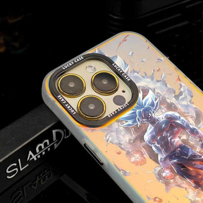 Dragon Ball Z Anime Phone Case for iPhone, Ultra Instinct Goku & Vegeta Q Version Character Print Protective Case, DBZ Anime Cartoon Shockproof Phone Cover for iPhone Series