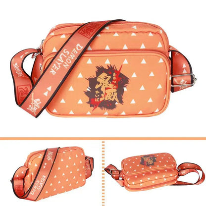 Demon Slayer Anime Crossbody Shoulder Bag, Kimetsu No Yaiba Multiple Character Pattern Sling Messenger Bag, Lightweight Casual Small Camera Bag, Demon Slayer Fan Collectible Daily Gift