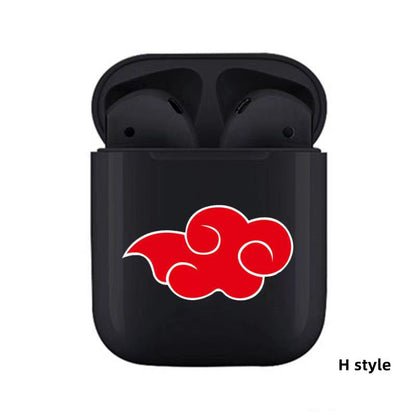 Naruto Anime Wireless Earbuds, Sharingan Akatsuki Konoha Pattern Bluetooth Earphones, Touch Control TWS Earphones, Portable Stereo Headset, Naruto Fan Gift for Anime Lovers