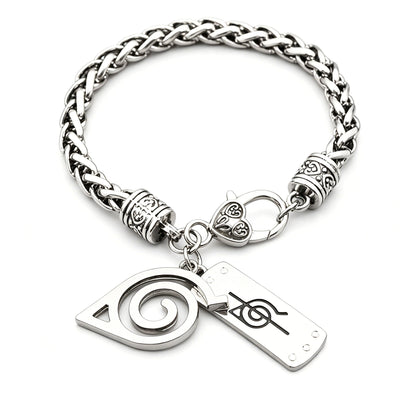 Naruto Konoha Leaf Village Symbol Metal Bracelet