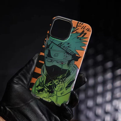Naruto Luminous Anime Phone Case for iPhone, Itachi Kakashi Manga Print Soft TPU Shockproof Protective Cover, Glow In The Dark Anime Phone Shell, Naruto Fan Gift