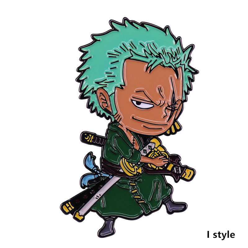 One Piece Enamel Pins, Anime Luffy Zoro Ace Law Thousand Sunny Metal Brooch Lapel Pin, Cute Cartoon Hard Enamel Badge, Backpack Hat Jacket Clothing Decorative Pin for Anime Fans