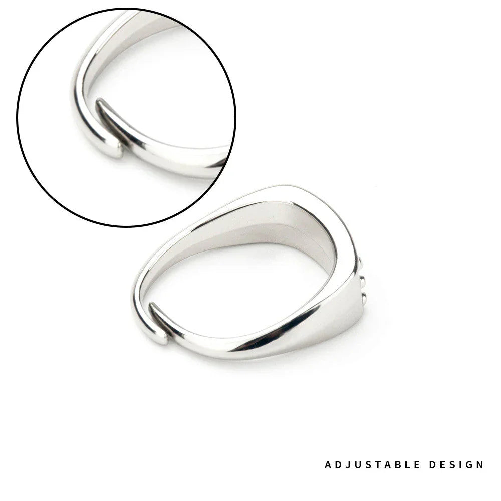 Naruto Konoha Village Symbol Adjustable Ring, Anime Leaf Village Logo Metal Open Ring, Cosplay Finger Jewelry, Fashion Anime Statement Ring, Collectible Gift for Naruto Fans